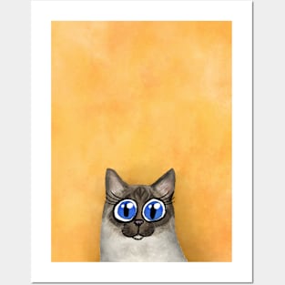 Lucky - cute cartoon cat Posters and Art